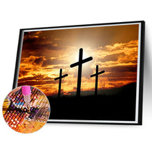 Load image into Gallery viewer, Cross At Sunset 40*30CM (canvas) Full Square Drill Diamond Painting
