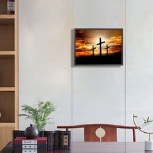 Load image into Gallery viewer, Cross At Sunset 40*30CM (canvas) Full Square Drill Diamond Painting
