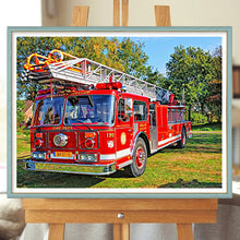 Load image into Gallery viewer, Fire Truck 40*30CM (canvas) Full Round Drill Diamond Painting
