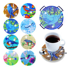 Load image into Gallery viewer, DIY Diamonds Painting Coaster with Rack Woody Cartoon Cup Mat Home Accessories
