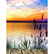 Load image into Gallery viewer, Sunset Mountain Lake 50*60CM (canvas) Full Round Drill Diamond Painting
