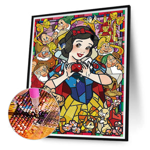 Snow White 30*40CM (canvas) Partial Special-Shaped Drill Diamond Painting