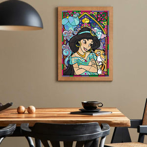 Princess Jasmine 30*40CM (canvas) Partial Special-Shaped Drill Diamond Painting