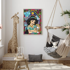 Princess Jasmine 30*40CM (canvas) Partial Special-Shaped Drill Diamond Painting