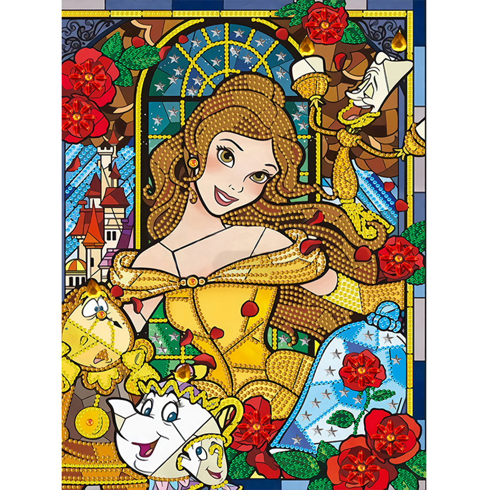 Princess Belle 30*40CM (canvas) Partial Special-Shaped Drill Diamond Painting