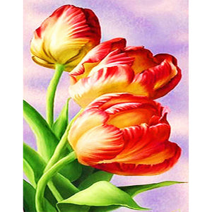 Tulips 30*40CM (canvas) Full Round Drill Diamond Painting