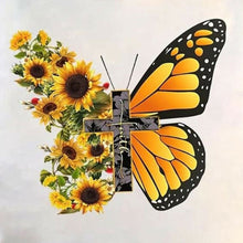 Load image into Gallery viewer, Butterfly Sunflower 40*40CM (canvas) Full Square Drill Diamond Painting
