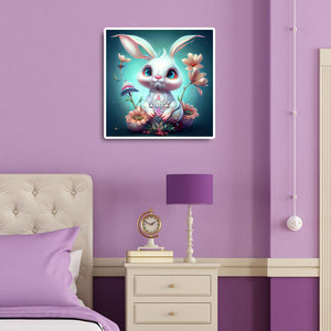 Little Flower Bunny 50*50CM (canvas) Full Round Drill Diamond Painting