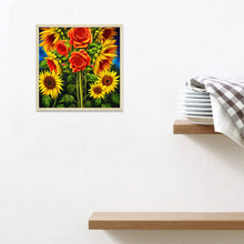 Load image into Gallery viewer, Sunflower Rose 40*40CM (canvas) Full Round Drill Diamond Painting
