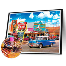 Load image into Gallery viewer, Blue Car 40*30CM (canvas) Full Round Drill Diamond Painting
