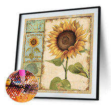 Load image into Gallery viewer, Retro Sunflower 30*30CM (canvas) Full Round Drill Diamond Painting
