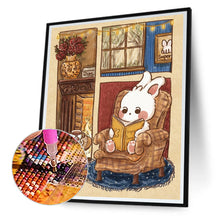 Load image into Gallery viewer, Little White Rabbit Reading A Book 40*50CM (canvas) Full Round Drill Diamond Painting
