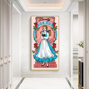 Princess Belle 40*70CM (canvas) Full Round Drill Diamond Painting