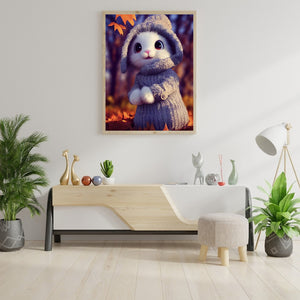 Cute Bunny 30*40CM (canvas) Full Round Drill Diamond Painting