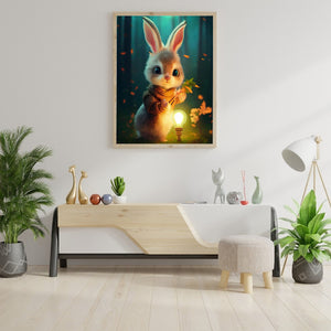 Cute Bunny 30*40CM (canvas) Full Round Drill Diamond Painting