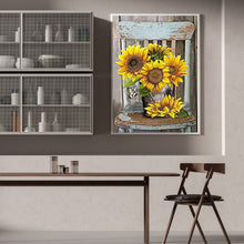 Load image into Gallery viewer, Sunflower On Chair 40*50CM (canvas) Full Square Drill Diamond Painting
