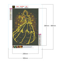 Load image into Gallery viewer, Princess Belle Silhouette 30*40CM (canvas) Full Square Drill Diamond Painting
