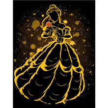 Load image into Gallery viewer, Princess Belle Silhouette 30*40CM (canvas) Full Square Drill Diamond Painting
