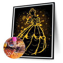 Load image into Gallery viewer, Princess Belle Silhouette 30*40CM (canvas) Full Square Drill Diamond Painting
