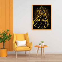 Load image into Gallery viewer, Princess Belle Silhouette 30*40CM (canvas) Full Square Drill Diamond Painting
