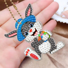 Load image into Gallery viewer, 5pcs DIY Animal Key Chains Craft Handmade Double Sided Rabbit Pattern for Gifts
