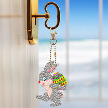 Load image into Gallery viewer, 5pcs DIY Animal Key Chains Craft Handmade Double Sided Rabbit Pattern for Gifts
