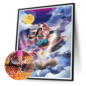 Disney Aladdin And Princess Jasmine 30*40CM (canvas) Full Round Drill Diamond Painting