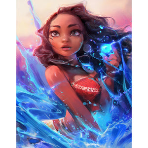 Princess Moana 30*40CM (canvas) Full Round Drill Diamond Painting