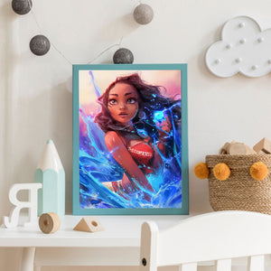 Princess Moana 30*40CM (canvas) Full Round Drill Diamond Painting