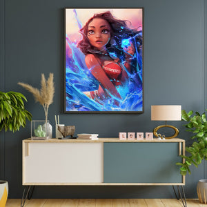 Princess Moana 30*40CM (canvas) Full Round Drill Diamond Painting