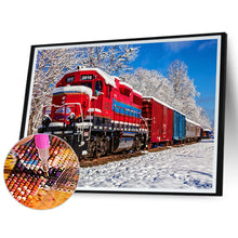 Load image into Gallery viewer, Red Train 60*50CM (canvas) Full Round Drill Diamond Painting
