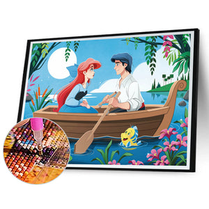 Ariel Mermaid 40*30CM (canvas) Full Round Drill Diamond Painting