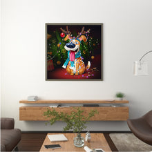 Load image into Gallery viewer, Christmas Dog 30*30CM (canvas) Full Round Drill Diamond Painting
