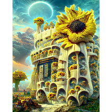 Load image into Gallery viewer, Dreamy Sunflower Castle 30*40CM (canvas) Full Round Drill Diamond Painting
