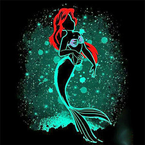 Mermaid Ariel Silhouette 50*50CM (canvas) Full Square Drill Diamond Painting