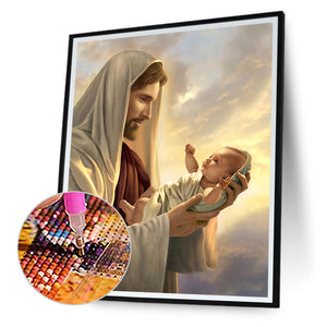Religion Jesus 30*40CM (canvas) Partial Crystal Drill Diamond Painting