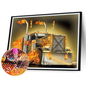 Peterbilt 379 40*30CM (canvas) Full Round Drill Diamond Painting