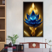 Load image into Gallery viewer, Buddha Light Blue Lotus 40*70CM (canvas) Full Square Drill Diamond Painting
