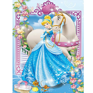 Princess Cinderella 30*40CM (canvas) Full Round Drill Diamond Painting