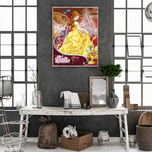 Princess Belle 30*40CM (canvas) Full Round Drill Diamond Painting