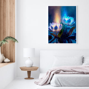 Lotus 30*40CM (canvas) Full Round Drill Diamond Painting