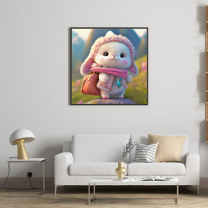 Cute Bunny 30*30CM (canvas) Full Round Drill Diamond Painting