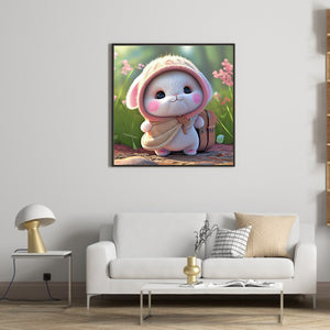 Cute Bunny 30*30CM (canvas) Full Round Drill Diamond Painting