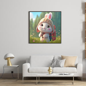 Cute Bunny 30*30CM (canvas) Full Round Drill Diamond Painting