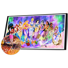 Load image into Gallery viewer, Disney Princess Collection 80*40CM (canvas) Full Round Drill Diamond Painting
