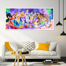 Load image into Gallery viewer, Disney Princess Collection 80*40CM (canvas) Full Round Drill Diamond Painting
