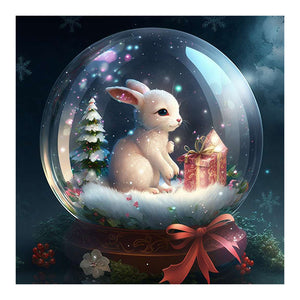 12 Zodiac Crystal Ball Rabbit 30*30CM (canvas) Full Round Drill Diamond Painting