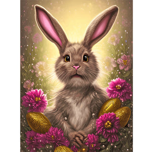 Easter Bunny 30*40CM (canvas) Full Round Drill Diamond Painting