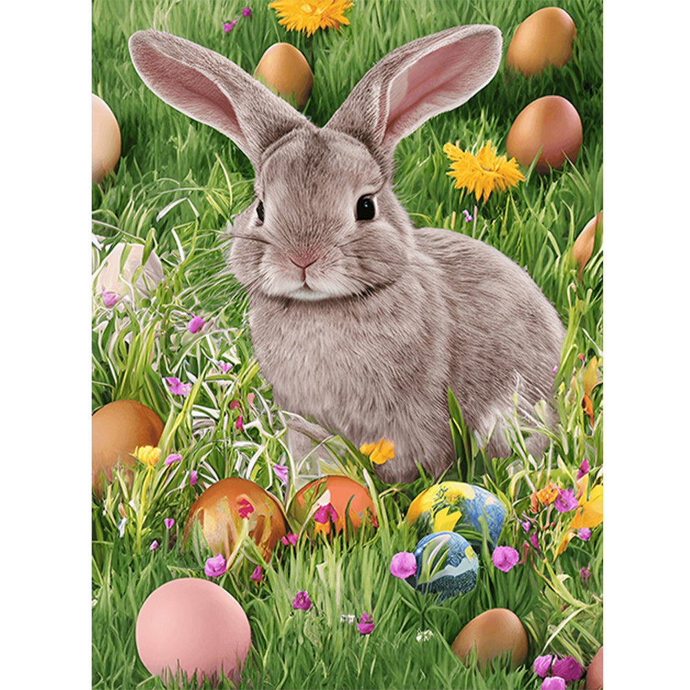 Easter Bunny 30*40CM (canvas) Full Round Drill Diamond Painting