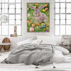 Easter Bunny 30*40CM (canvas) Full Round Drill Diamond Painting